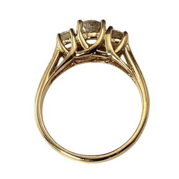 14K Yellow Gold and Diamond Engagement Anniversary Ring Size 6.75 #20878 - Picture 5 of 7